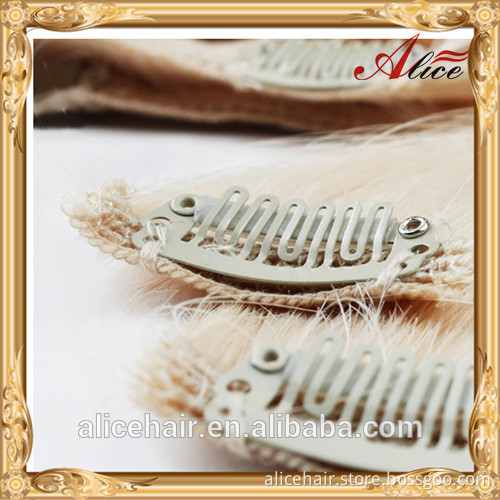 Wholesale Grade AAAAA double drawn european clip in hair extensions